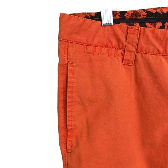 Tailor Vintage Chino Pants Mens Size 32 Orange Straight Leg Flat Front Mid-Rise - Picture 7 of 11